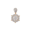 Dainty 18k Gold plated Ship Wheel Charms Micro Pave Helm Charms for Necklace Pendants Nautical Jewelry - DLUXCA