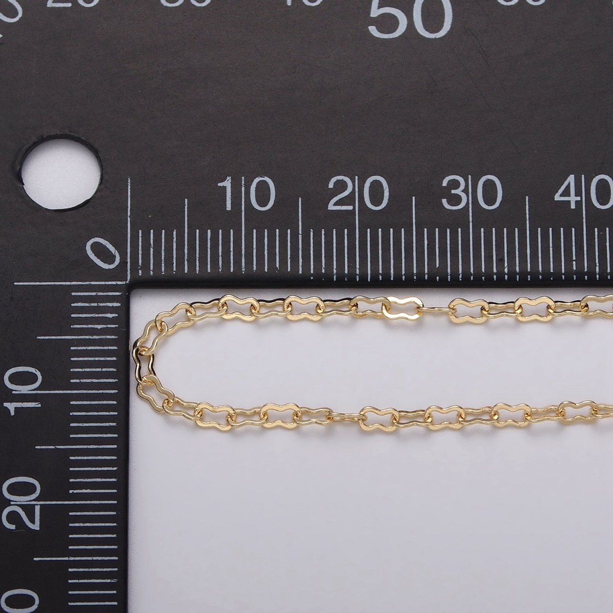 Dainty 24k Gold plated 2.2mm Figure Eight Unfinished Chain by Yard in Gold & Silver | ROLL-1041, ROLL-1114 Clearance Pricing