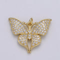 Dainty 24K Gold plated Butterfly Charm E-113 - DLUXCA