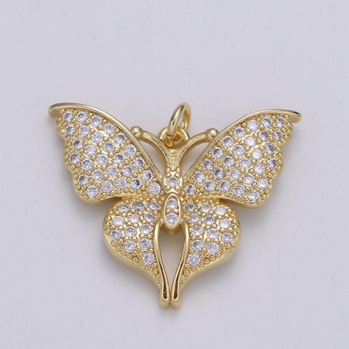 Dainty 24K Gold plated Butterfly Charm E-113 - DLUXCA