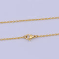 Dainty 24K Gold plated Cable Chain Necklace Gold Link Chain Necklace Ready to Wear 17.5 Inch | WA-1148 Clearance Pricing - DLUXCA