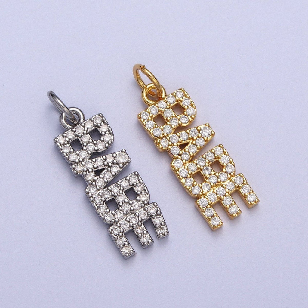 Dainty 24K Gold plated Cubic Babe Charm Micro Pave Couple Friendship Girl friend Bracelet Necklace Earring Supply AC549 AC550
