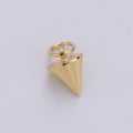 Dainty 24K Gold plated Spike Charms,11x7mm Spike Pendants Conical Spike Charm,Drop Pendulum Pendant Stud Charm,Jewelry Finding K-800 - DLUXCA
