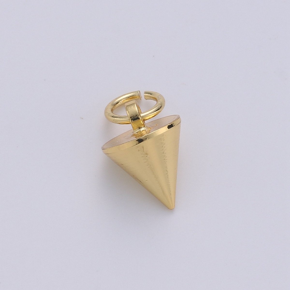 Dainty 24K Gold plated Spike Charms,11x7mm Spike Pendants Conical Spike Charm,Drop Pendulum Pendant Stud Charm,Jewelry Finding K-800 - DLUXCA