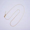 Dainty 24K Gold Vermeil Box Chain Necklace 925 Sterling Silver Necklace Chain w/ Heavy 24K Gold Plated 18 inch | WA-1960 Clearance Pricing - DLUXCA
