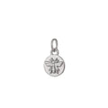 Dainty Bee Pendant Rhodium White Gold Queen Bee Charm Small Honeybee Coin CharmC-484 - DLUXCA