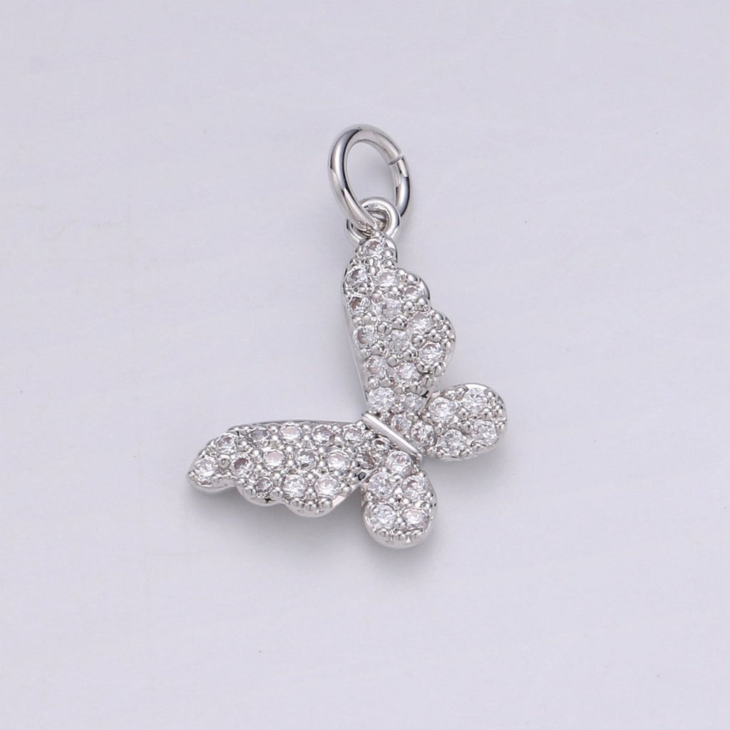 Dainty Butterfly Gold plated Charm - D - 687 - D - 688 - DLUXCA