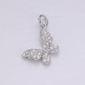 Dainty Butterfly Gold plated Charm - D - 687 - D - 688 - DLUXCA