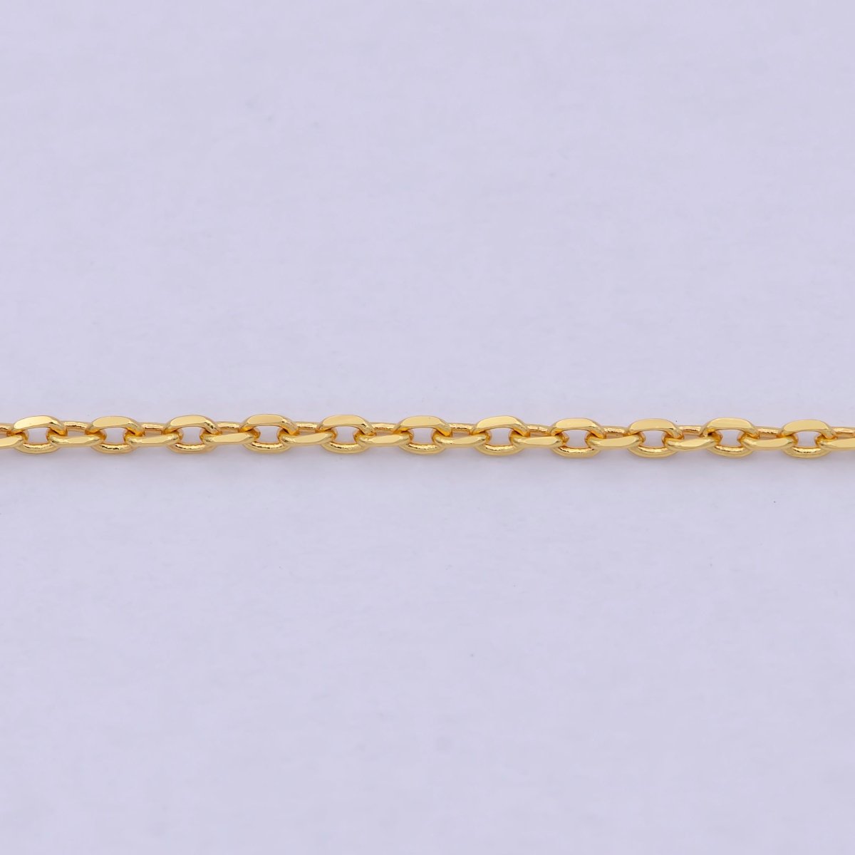 Dainty Cable Chain | 24K Gold plated Cable Woman Necklace 17.5 inch | WA-797 Clearance Pricing - DLUXCA