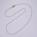 Dainty Cable Chain Necklace Stainless Steel 18 inch Flat Satellite Necklace in Silver | WA-2387 - DLUXCA