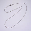 Dainty Curb Chain Necklace Stainless Steel 20 inch Necklace in Silver | WA-2388 - DLUXCA
