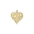 Dainty Daisy Flower Charm Enamel Heart Pendant Retro Design Inspired E-933 - E-936