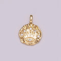 Dainty Evil Eye Charm Rustic Charm Eye of Ra Amulet Jewelry Add on Charm for necklace bracelet Supply E-605 - DLUXCA