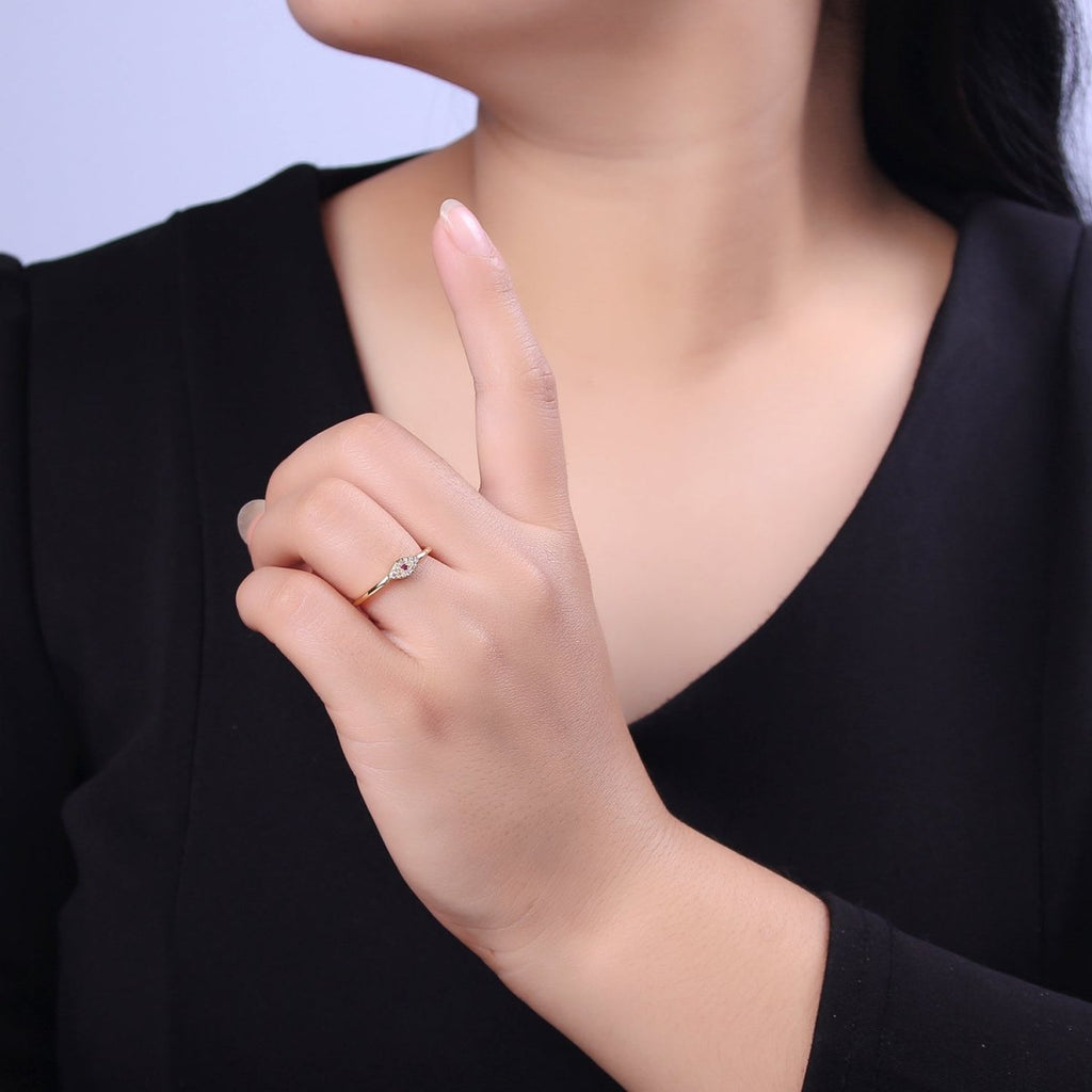 Dainty Evil Eye Stacking Ring, Gold Minimalist Ring, Simple cz Ring, Gold plated Ring, Thin Ring, Delicate Ring, Gift for her U-325, U327