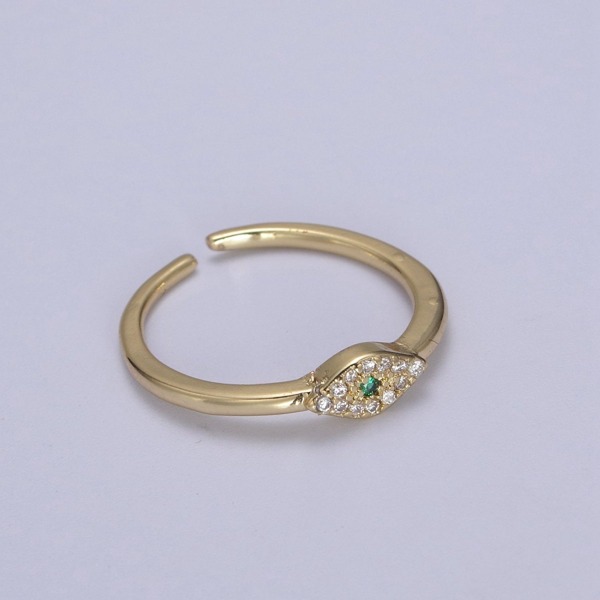 Dainty Evil Eye Stacking Ring, Gold Minimalist Ring, Simple cz Ring, Gold plated Ring, Thin Ring, Delicate Ring, Gift for her U-325, U327