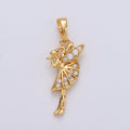Dainty Fairy Gold plated Pendants J-067 - DLUXCA