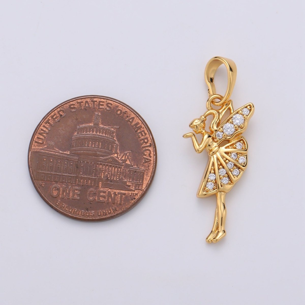 Dainty Fairy Gold plated Pendants J-067 - DLUXCA