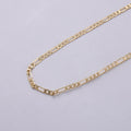 Dainty Figaro Chain 2.5mm width, 16K Gold plated, brass chain by Yard, Nickel free, Thin Flat Minimalist Jewelry making, Necklace chain | ROLL-275 Clearance Pricing - DLUXCA