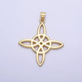 Dainty Gold Celtic Irish Scottish Knot Pendant Charm AA258 - DLUXCA
