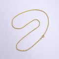 Dainty Gold Chain Necklace, Twist Singapore Chain Necklace Ready To Wear for Jewelry Making | WA-1118 Clearance Pricing - DLUXCA