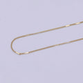 Dainty Gold Curb Chain 0.8 MM Fine 14k Gold plated Minimalist Chain 17.7" Wholesale Necklace | WA-750 Clearance Pricing - DLUXCA