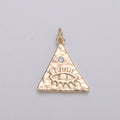 Dainty Gold Eye of Providence Symbol Pendant All Seeing Eye Charm Illuminati Emblem Evil Eye Amulet Talisman Sign Medallion Charm D-782 - DLUXCA