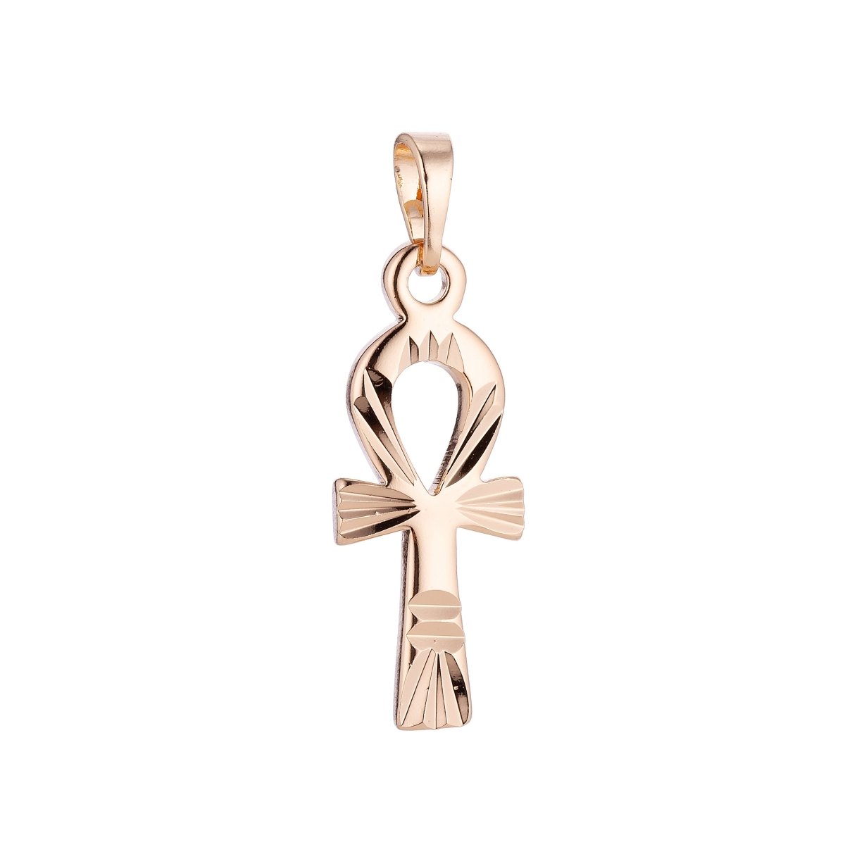 Dainty Gold plated Ankh Cross Key of Life Pendants H-697 - DLUXCA