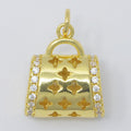Dainty Gold plated Bag Purse Charm Fashionista Designer Inspired M-384 - DLUXCA