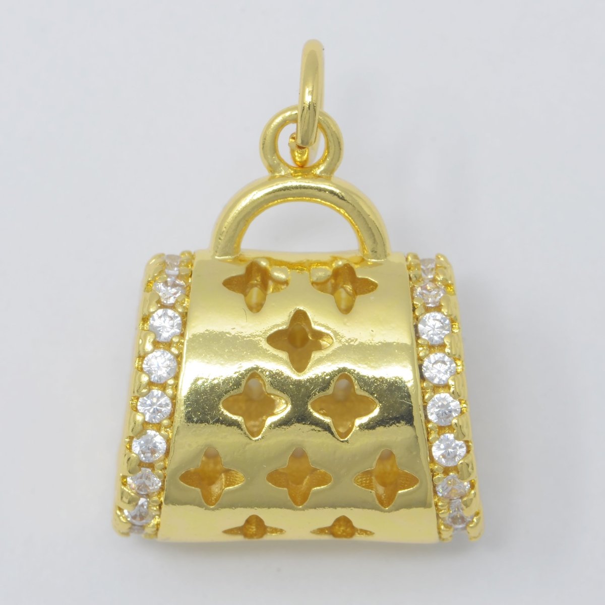 Dainty Gold plated Bag Purse Charm Fashionista Designer Inspired M-384 - DLUXCA