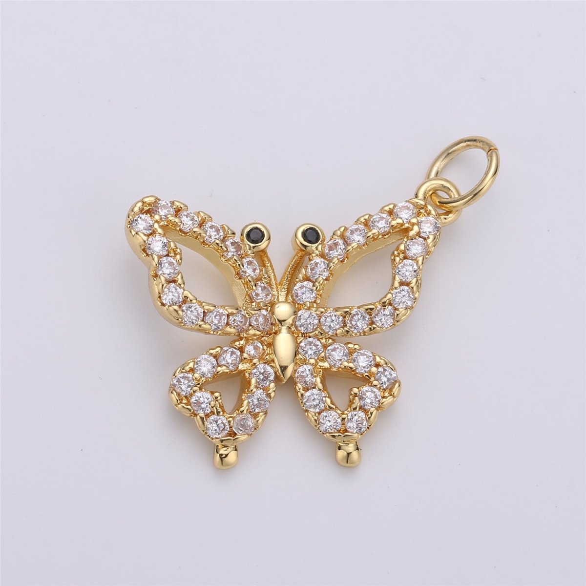 Dainty Gold plated Butterfly Charm D - 777 - DLUXCA