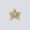 Dainty Gold plated Butterfly Charm E-821 - DLUXCA