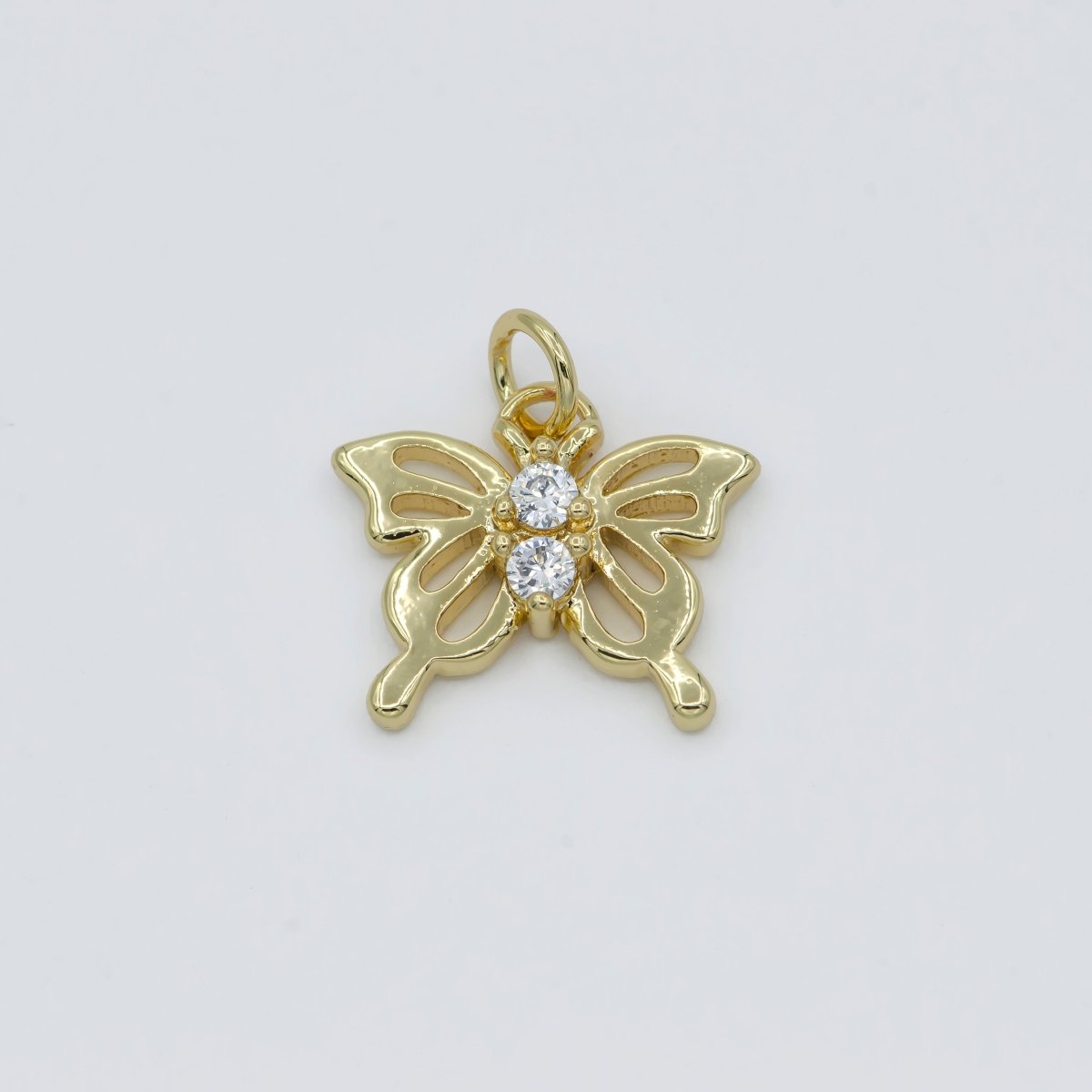Dainty Gold plated Butterfly Charm E-821 - DLUXCA