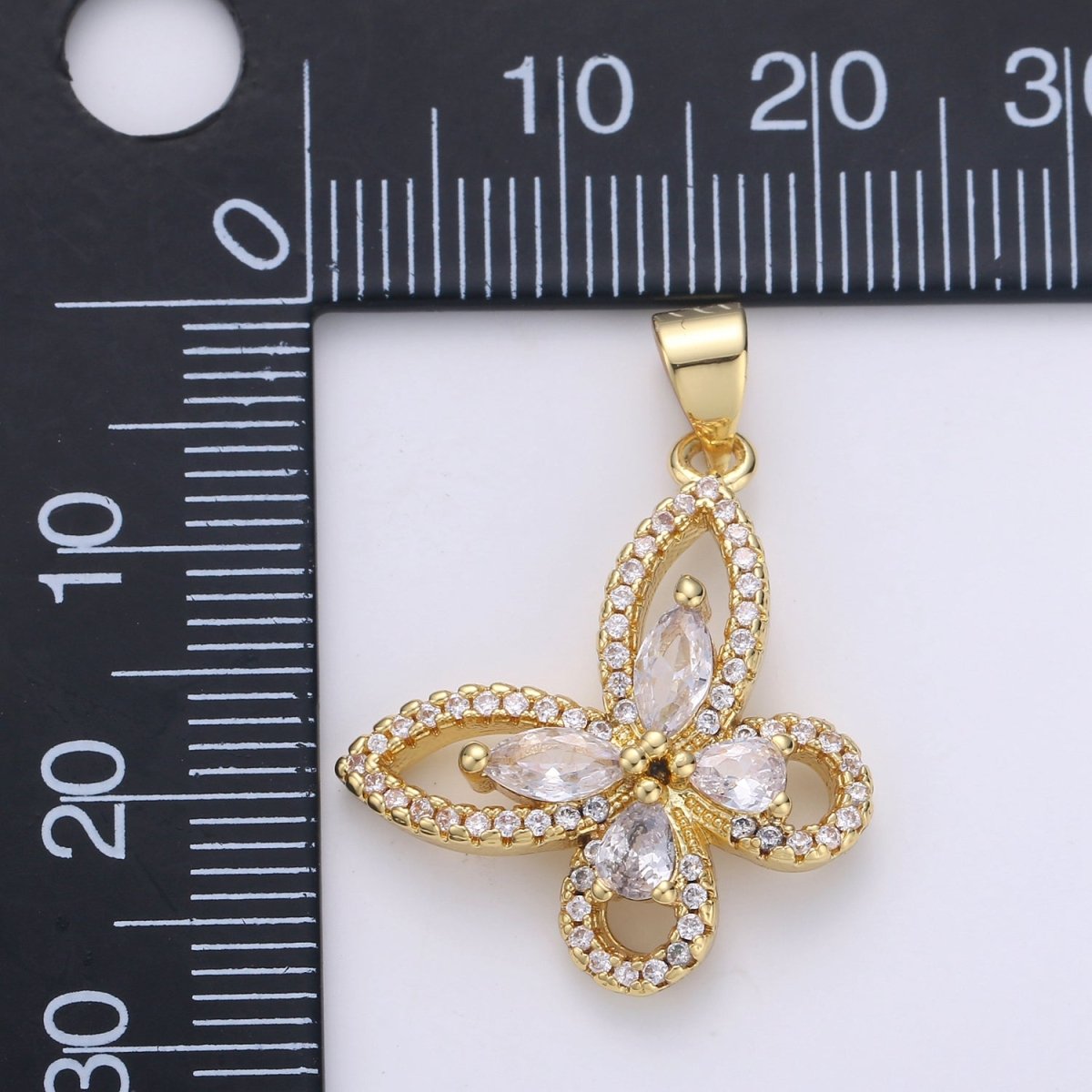 Dainty Gold plated Butterfly Pendants I-854 - DLUXCA