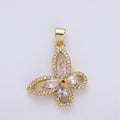 Dainty Gold plated Butterfly Pendants I-854 - DLUXCA