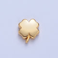 Dainty Gold plated Clover Bead Spacer for Bracelet W-853 - DLUXCA