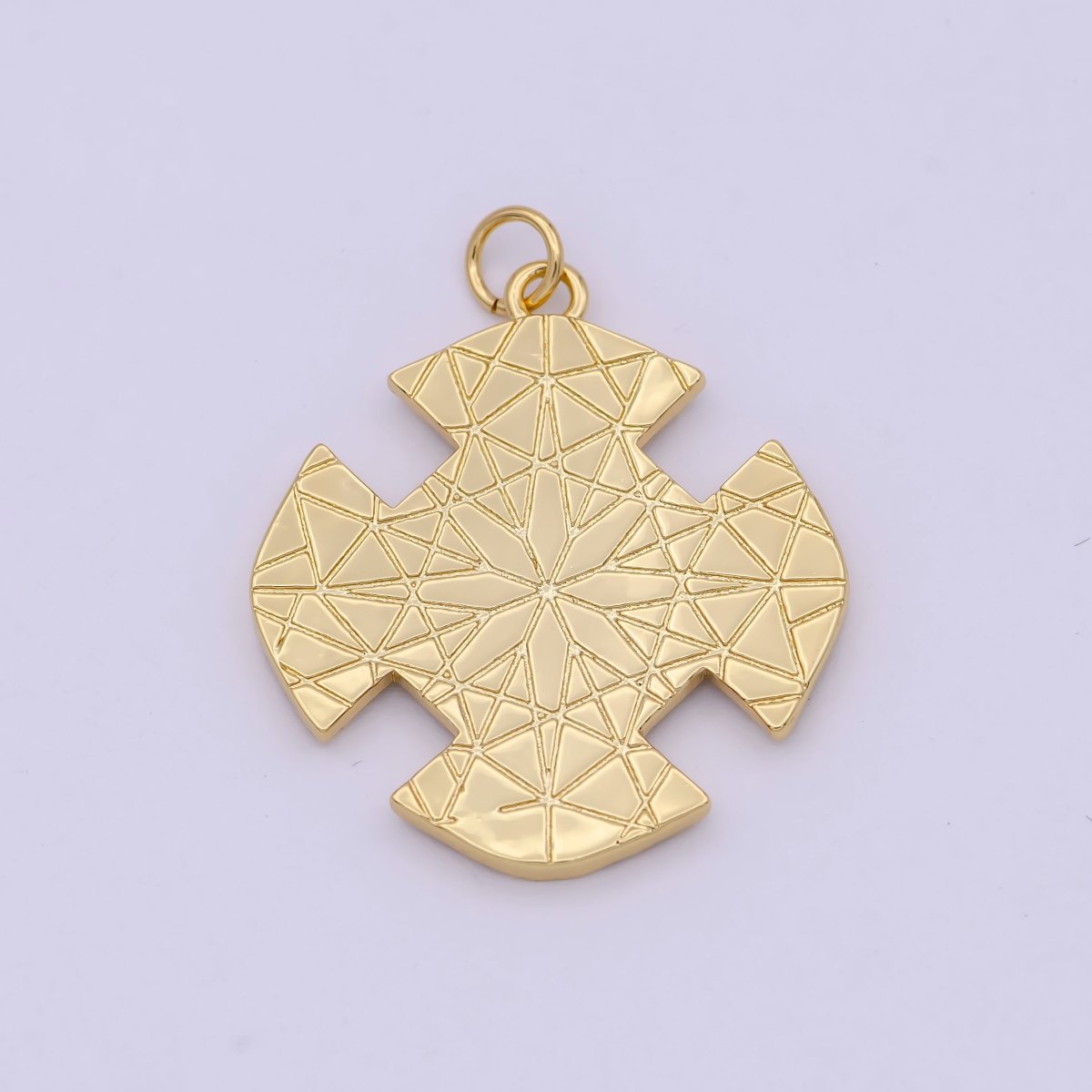 Dainty Gold plated Cross Evil Eye Charm Medallion Pendant for Bracelet Necklace Supply N-363 - DLUXCA