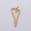 Dainty Gold plated Crystal Heart D-793 - DLUXCA