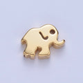 Dainty Gold plated Elephant Bead Spacer for Bracelet W-856 - DLUXCA
