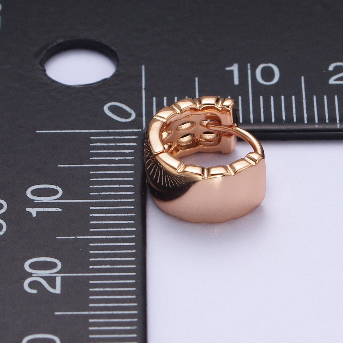Dainty Gold plated Huggie Earring Minimalist Jewelry Pinky Gold Hoops AB1087 - DLUXCA