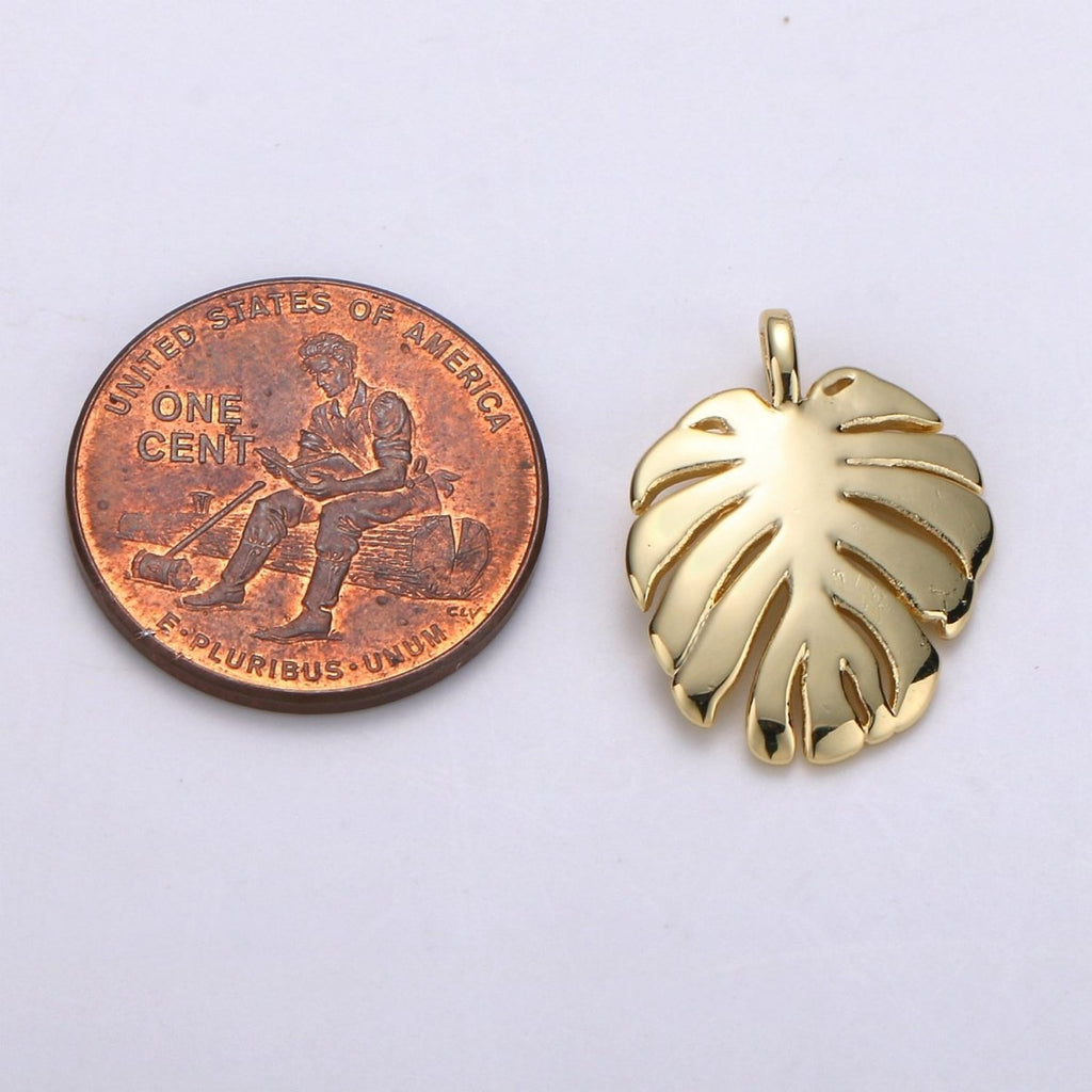 Dainty Gold plated Leaf D-900 - DLUXCA