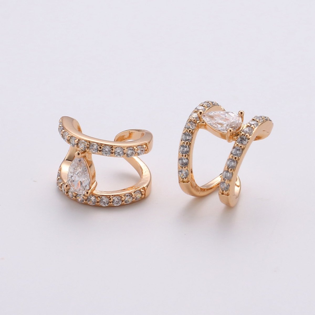 Dainty Gold plated Minimalist Earcuffs - AI-091 - DLUXCA