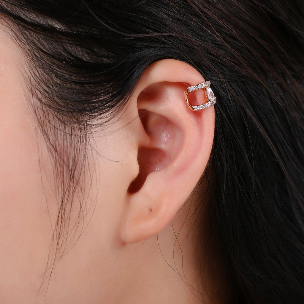 Dainty Gold plated Minimalist Earcuffs - AI-091 - DLUXCA