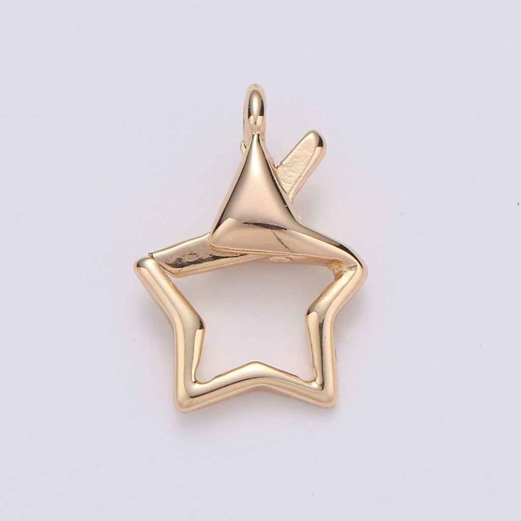 Dainty Gold plated Star Charms L-003 - DLUXCA