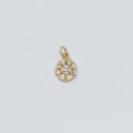 Dainty Gold plated Star Crystal Coin Charm E-818 - DLUXCA