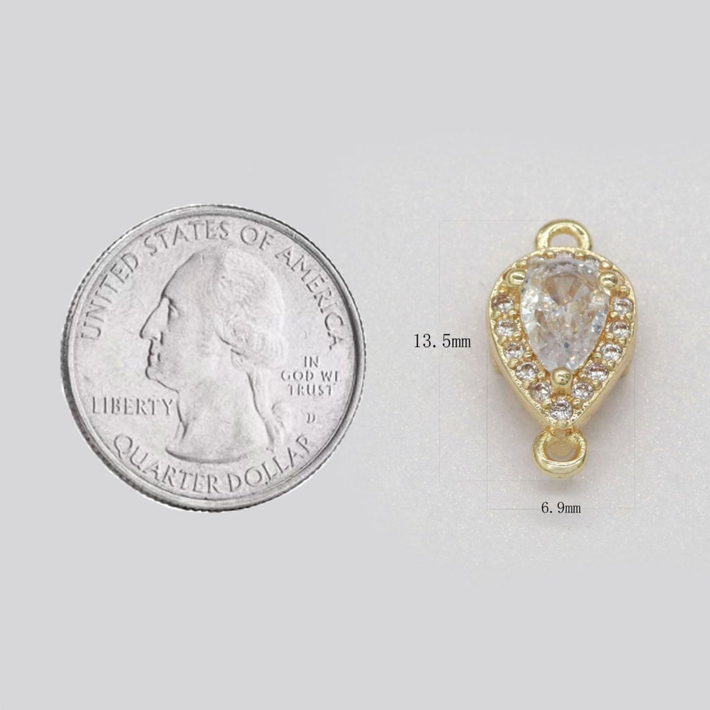 Dainty Gold plated Stone Connectors  F-837 F-843