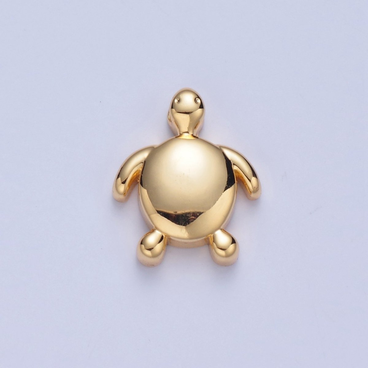 Dainty Gold plated Turtle Bead Spacer for Bracelet W-855 - DLUXCA