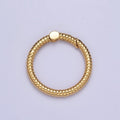 Dainty Gold Round Spring Gate Ring, Push Gate Clasp Charm Holder 14K Gold plated Clasp for Charm Holder Connector L-729 L-730 - DLUXCA