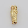Dainty Gold Saint Jude Bead Spacer St Judas Bead for Bracelet Supply Component Jewelry Making Silver / Black Religious Protection Gift,  B-631