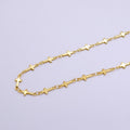 Dainty Gold Sideway Cross Link Chain by Yard 8.4mm links | ROLL-1494 - DLUXCA