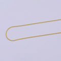 Dainty Gold Snake Chain 0.9 MM Round 19.7" Wholesale Necklace | WA-749 Clearance Pricing - DLUXCA